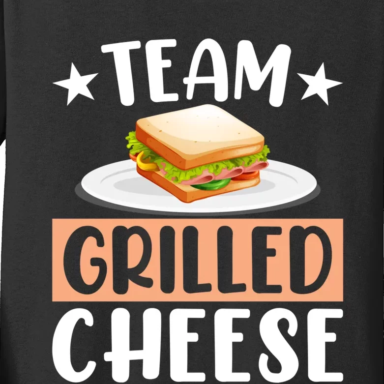 Team Grilled Cheese Gift Kids Long Sleeve Shirt