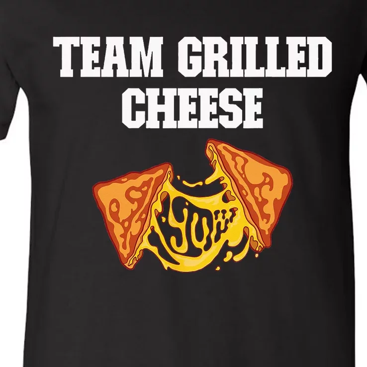 Team Grilled Cheese Sandwich Day Fast Food Lovers V-Neck T-Shirt