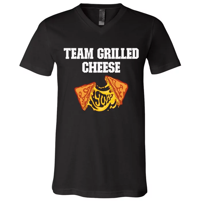 Team Grilled Cheese Sandwich Day Fast Food Lovers V-Neck T-Shirt