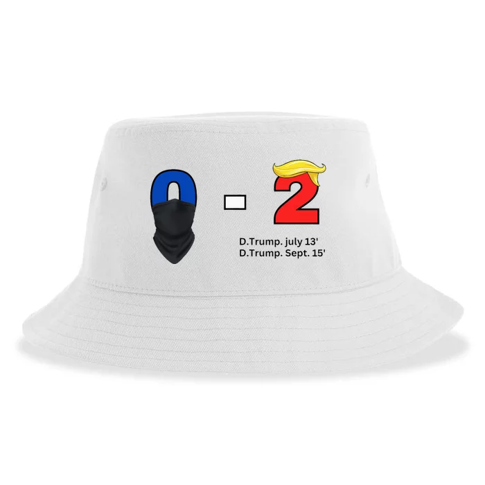 Trump Golf Course Gunshots 02 Trump Is Safe Sustainable Bucket Hat