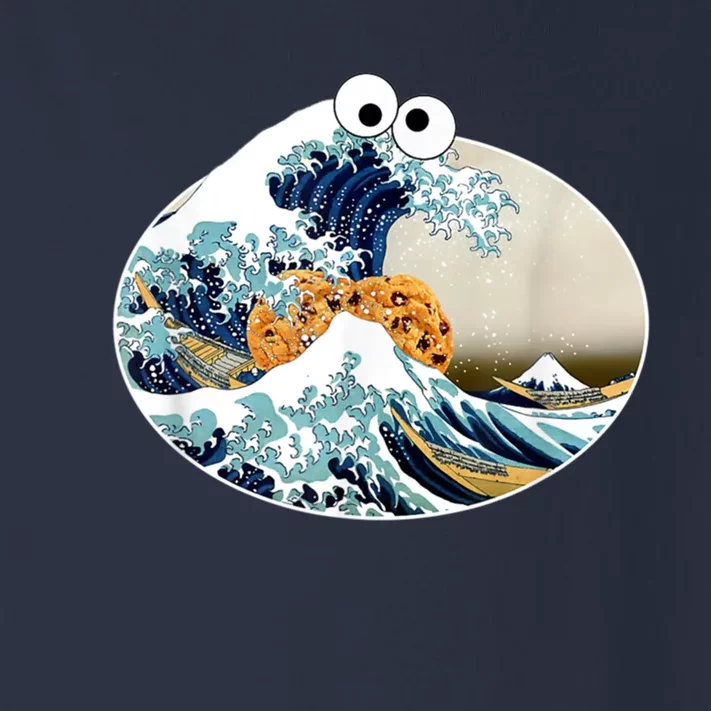 The Great Cookie Eating Wave Off Kanagawa Googly Toddler Long Sleeve Shirt