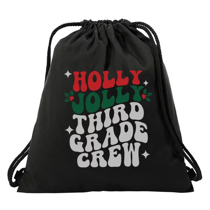 Third Grade Christmas Jolly Drawstring Bag