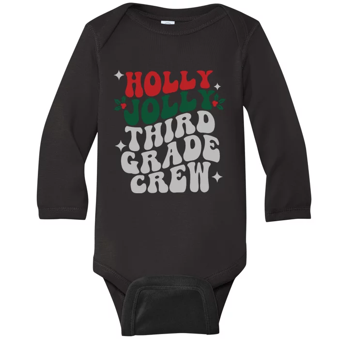 Third Grade Christmas Jolly Baby Long Sleeve Bodysuit