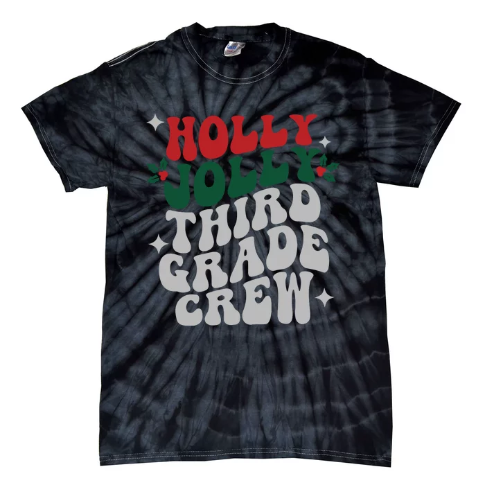 Third Grade Christmas Jolly Tie-Dye T-Shirt