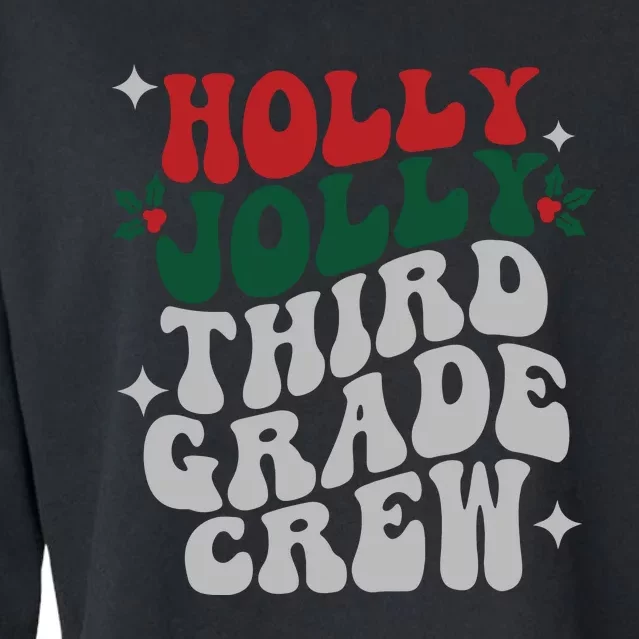 Third Grade Christmas Jolly Cropped Pullover Crew