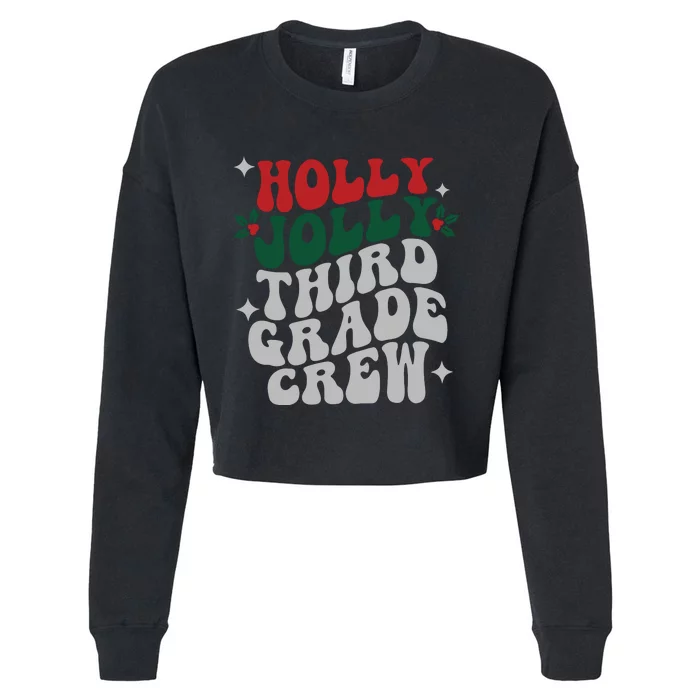 Third Grade Christmas Jolly Cropped Pullover Crew