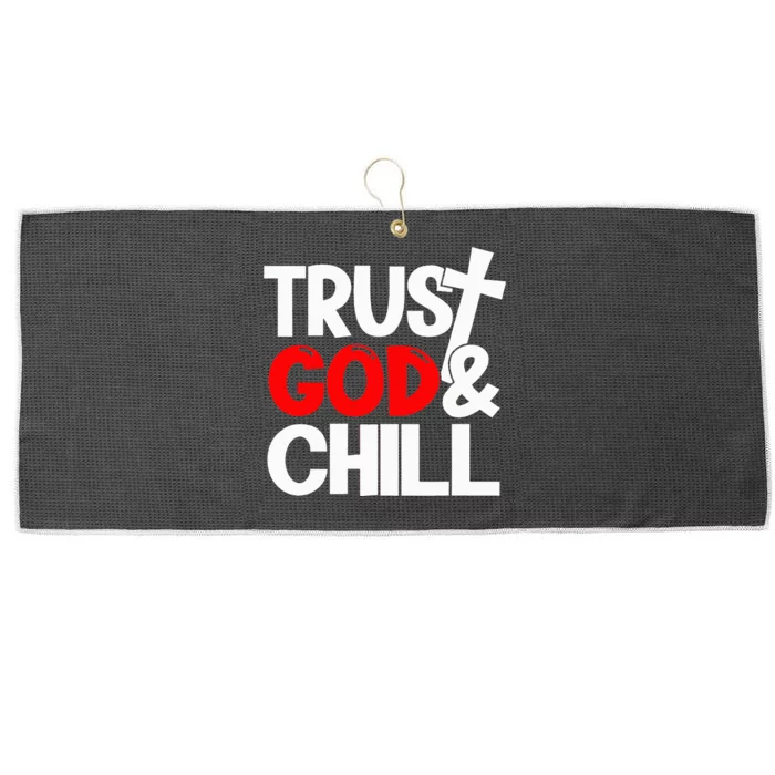 Trust God & Chill Large Microfiber Waffle Golf Towel