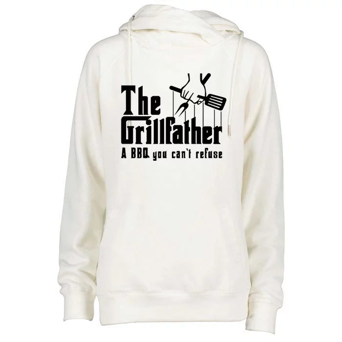 The Grillfather Cool Grill Barbecue Bbq Meaningful Gift Womens Funnel Neck Pullover Hood