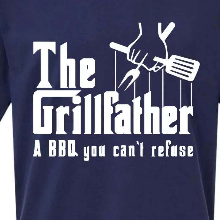 The Grillfather Cool Grill Barbecue Bbq Meaningful Gift Sueded Cloud Jersey T-Shirt