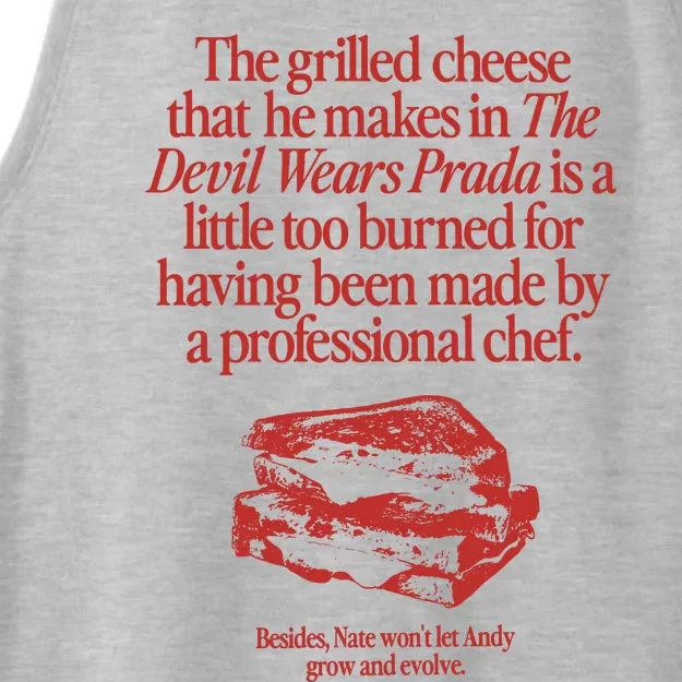 The Grilled Cheese From The Devil Wears Prada Is Burned Ladies Tri-Blend Wicking Tank