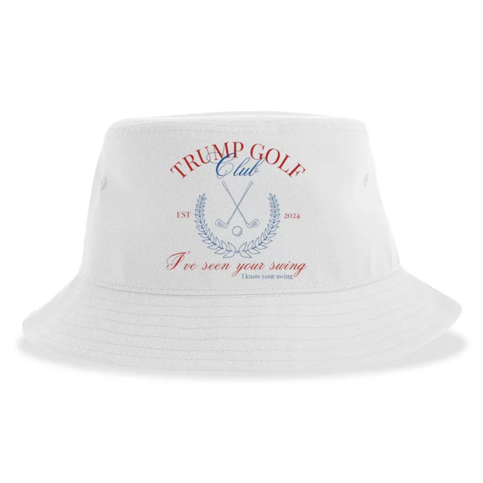 Trump Golf Club IVe Seen Your Swing Funny Trump 2024 Debate Sustainable Bucket Hat