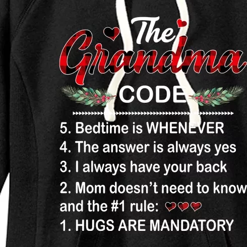 The Grandma Code Funny Mother's Day Women's Fleece Hoodie