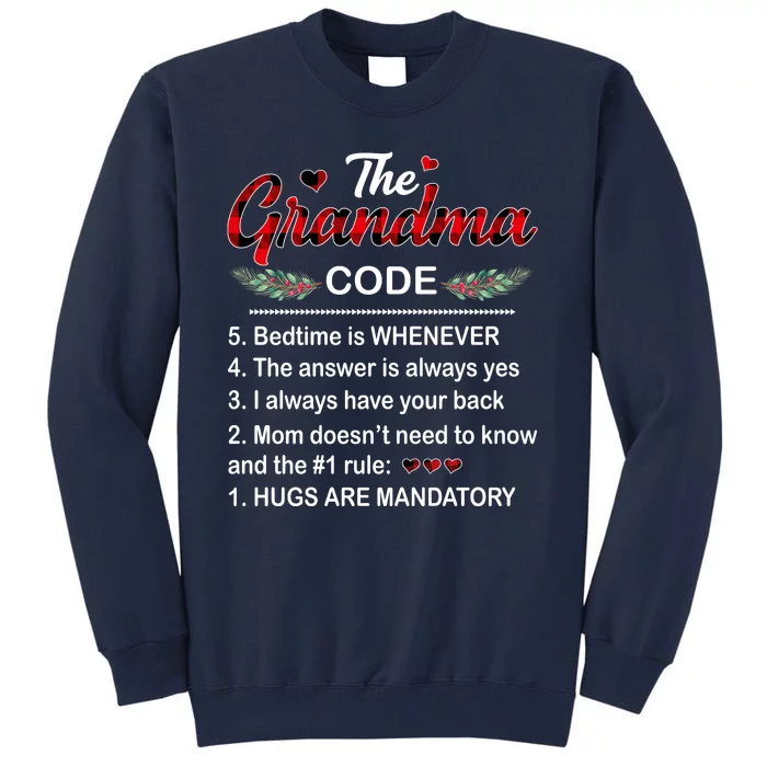 The Grandma Code Funny Mother's Day Tall Sweatshirt