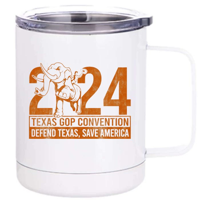 Texas Gop Convention Defend Texas Save America Front & Back 12oz Stainless Steel Tumbler Cup