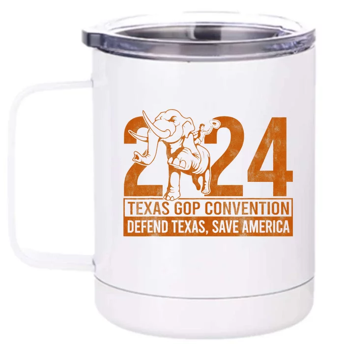 Texas Gop Convention Defend Texas Save America Front & Back 12oz Stainless Steel Tumbler Cup