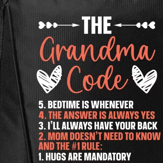 The Grandma Code Granny Grandmother Grandparent Gift City Backpack