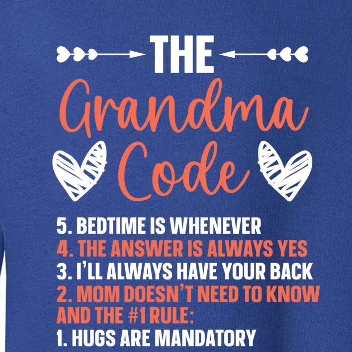 The Grandma Code Granny Grandmother Grandparent Gift Toddler Sweatshirt