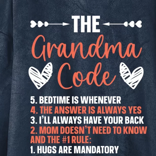 The Grandma Code Granny Grandmother Grandparent Gift Hooded Wearable Blanket