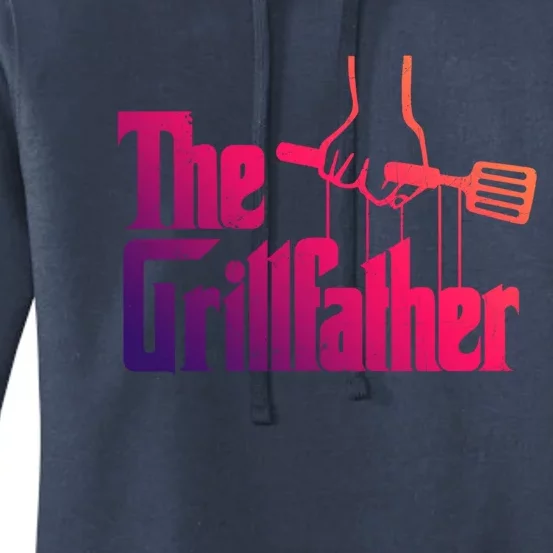 The Grillfather Dad Chef Grilling Grill Master Bbq Great Gift Women's Pullover Hoodie