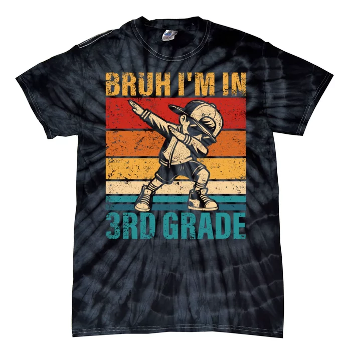 Third Grade Dabbing Boy Bruh IM In 3rd Grade Student Tie-Dye T-Shirt