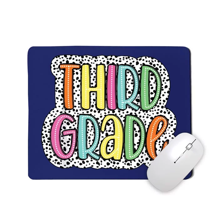 Third Grade Dalmatian Dots 3rd Dream Team Back To School Mousepad