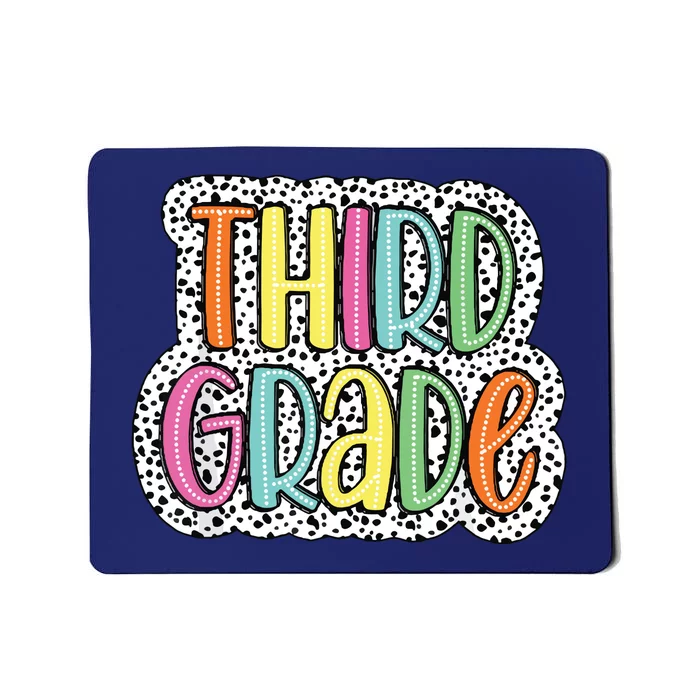 Third Grade Dalmatian Dots 3rd Dream Team Back To School Mousepad