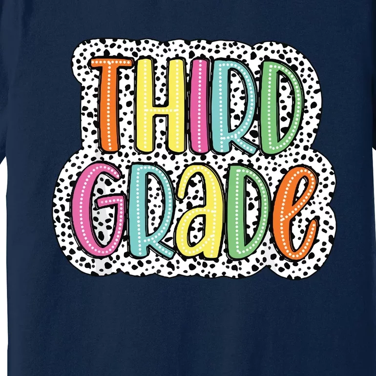 Third Grade Dalmatian Dots 3rd Dream Team Back To School Premium T-Shirt