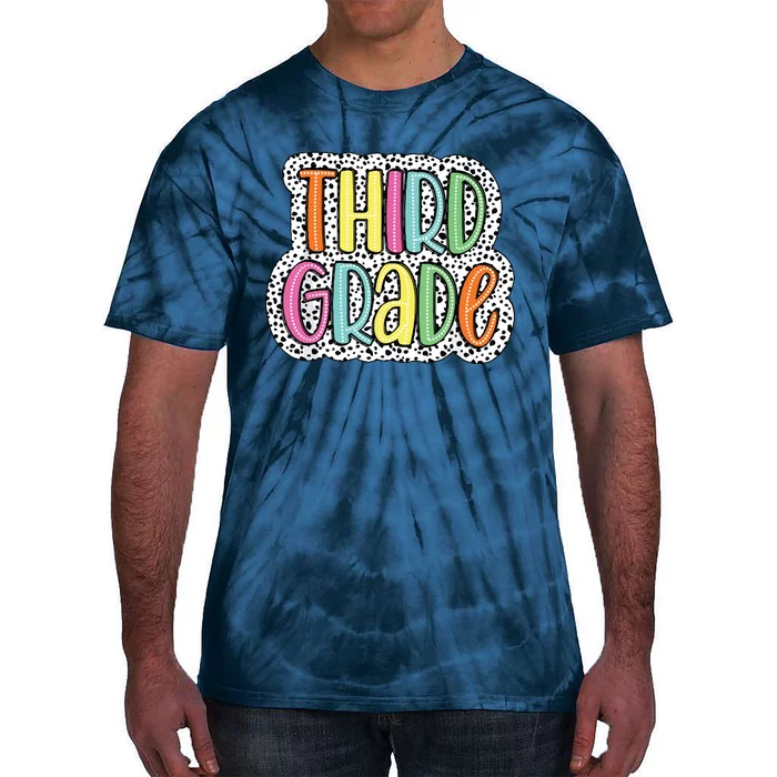 Third Grade Dalmatian Dots 3rd Dream Team Back To School Tie-Dye T-Shirt