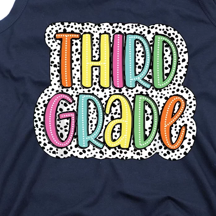 Third Grade Dalmatian Dots 3rd Dream Team Back To School Tank Top