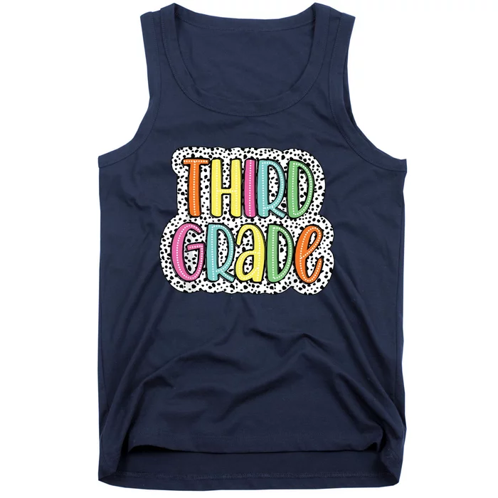 Third Grade Dalmatian Dots 3rd Dream Team Back To School Tank Top