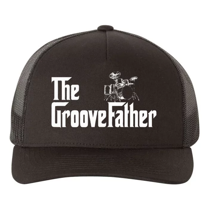 The Groovefather Drummer Drummer Dad Yupoong Adult 5-Panel Trucker Hat