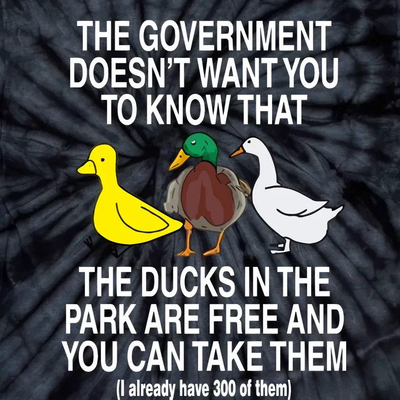 The Government DoesnT Want You To Know That The Ducks In The Park Are Free And Tie-Dye T-Shirt