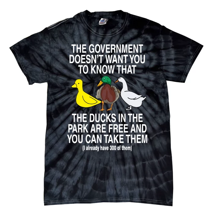 The Government DoesnT Want You To Know That The Ducks In The Park Are Free And Tie-Dye T-Shirt