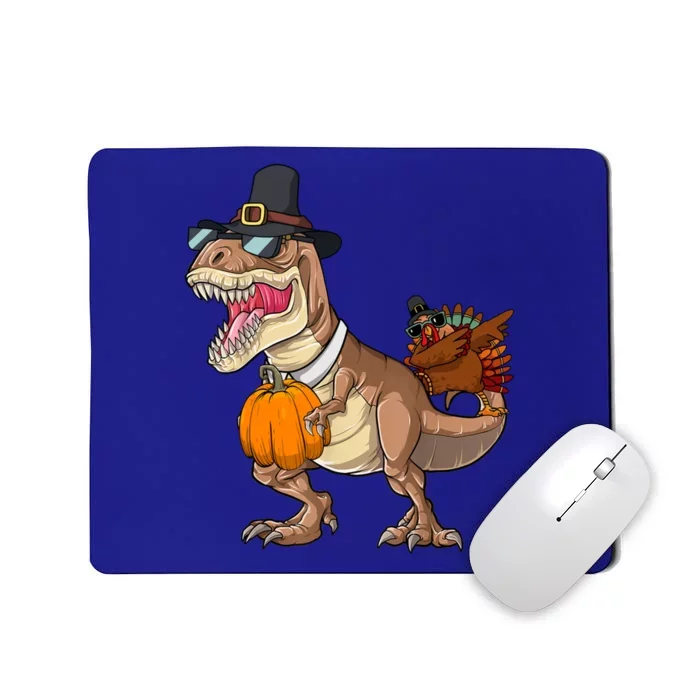 Tmeaningful Giftrex Dinosaur Dabbing Turkey Thanksgiving Family Funny Gift Cute Mousepad