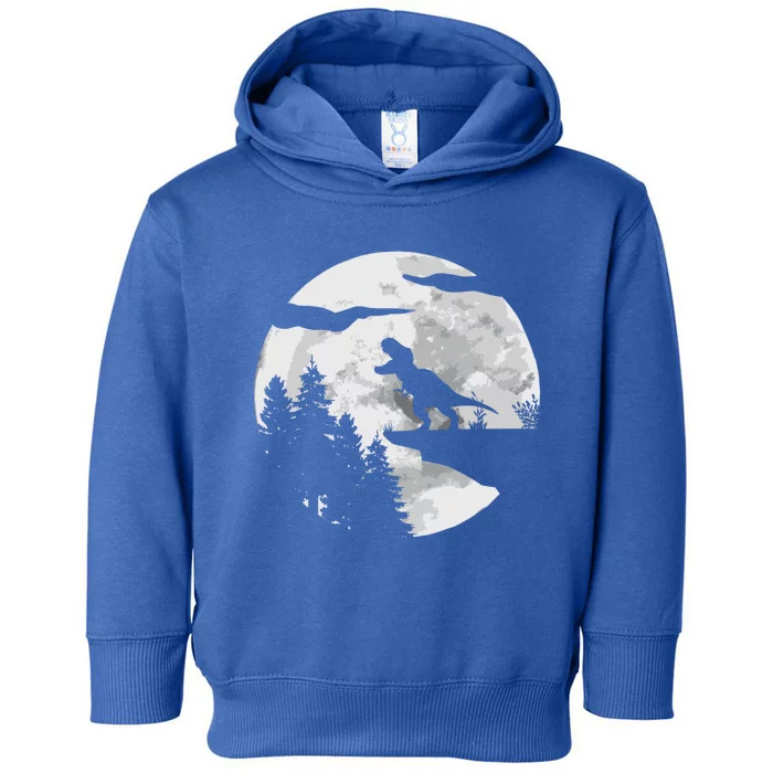 Tmeaningful Giftrex Dinosaur Night Sky Moon Meaningful Gift Dino Trex Tyrannosau Toddler Hoodie