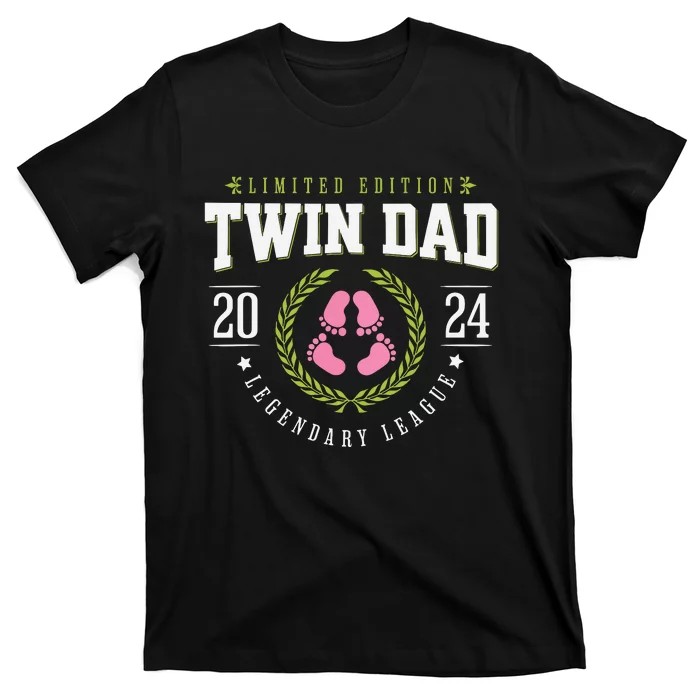 Twin Girl Dad Est 2024 Twin Dad To Be New Daddy T-Shirt