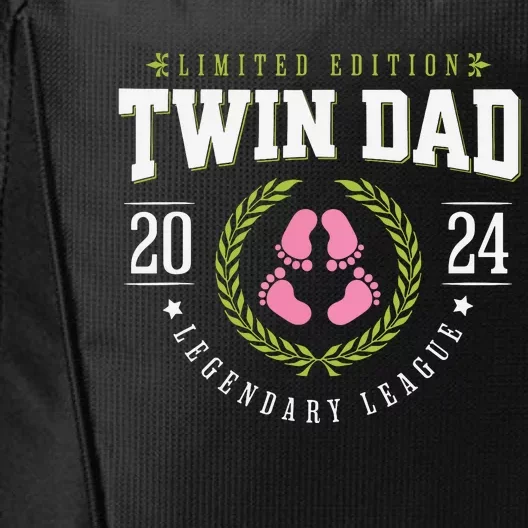 Twin Girl Dad Est 2024 Twin Dad To Be New Daddy City Backpack