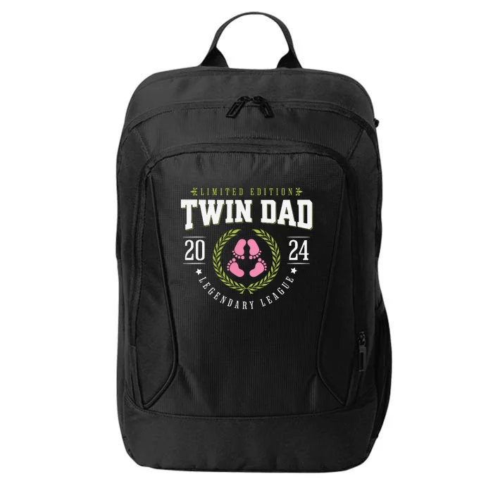 Twin Girl Dad Est 2024 Twin Dad To Be New Daddy City Backpack