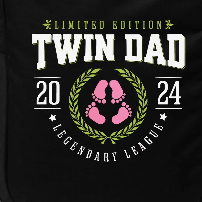 Twin Girl Dad Est 2024 Twin Dad To Be New Daddy Impact Tech Backpack