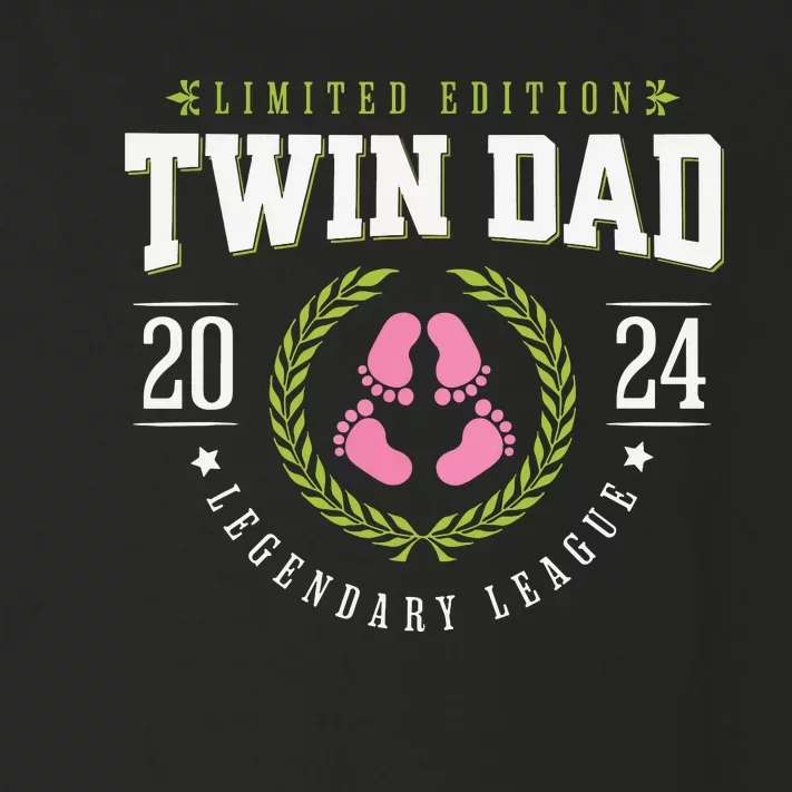 Twin Girl Dad Est 2024 Twin Dad To Be New Daddy Toddler Long Sleeve Shirt