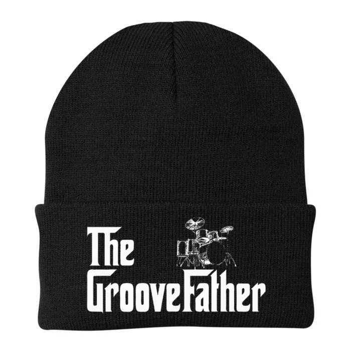 The GrooveFather Drummer Dad Funny Knit Cap Winter Beanie