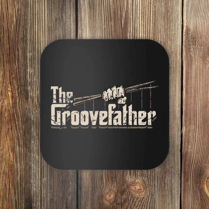 The Groovefather Drums Drumming Gifts Band Drummer Coaster