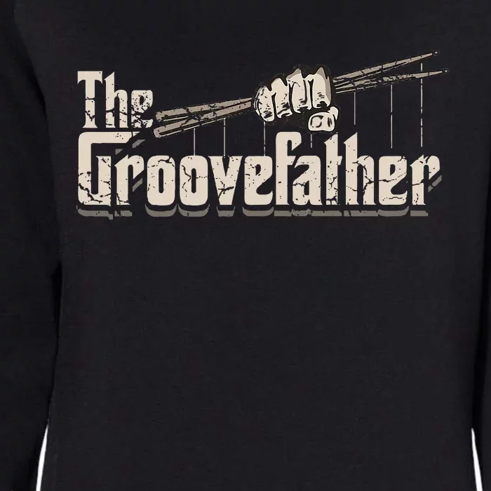 The Groovefather Drums Drumming Gifts Band Drummer Womens California Wash Sweatshirt