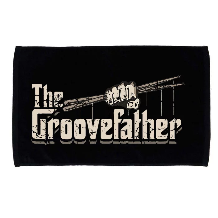 The Groovefather Drums Drumming Gifts Band Drummer Microfiber Hand Towel