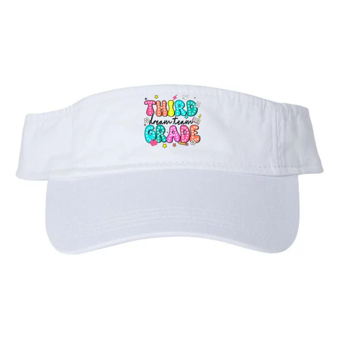 Third Grade Dream Team Back To School Teacher Students Valucap Bio-Washed Visor