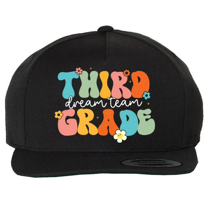 Third Grade Dream Team Back To School Teachers Students Wool Snapback Cap