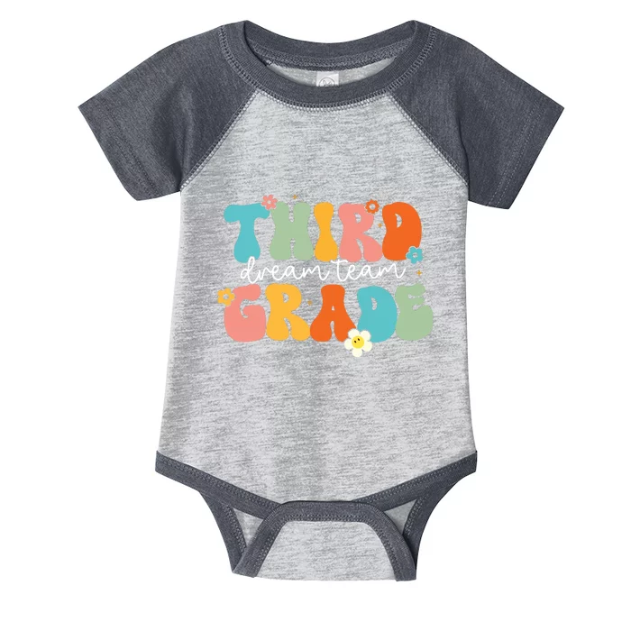 Third Grade Dream Team Back To School Teachers Students Infant Baby Jersey Bodysuit