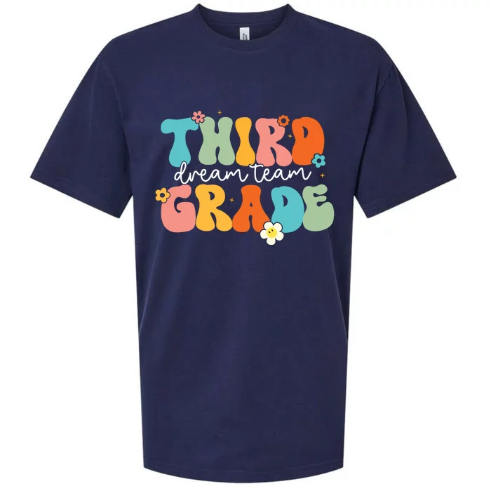 Third Grade Dream Team Back To School Teachers Students Sueded Cloud Jersey T-Shirt