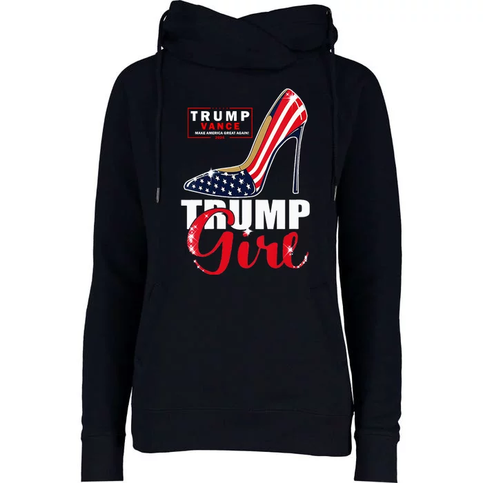 Trump Girl Donald Trump 2024 Jd Vance United States Presidential Election Womens Funnel Neck Pullover Hood