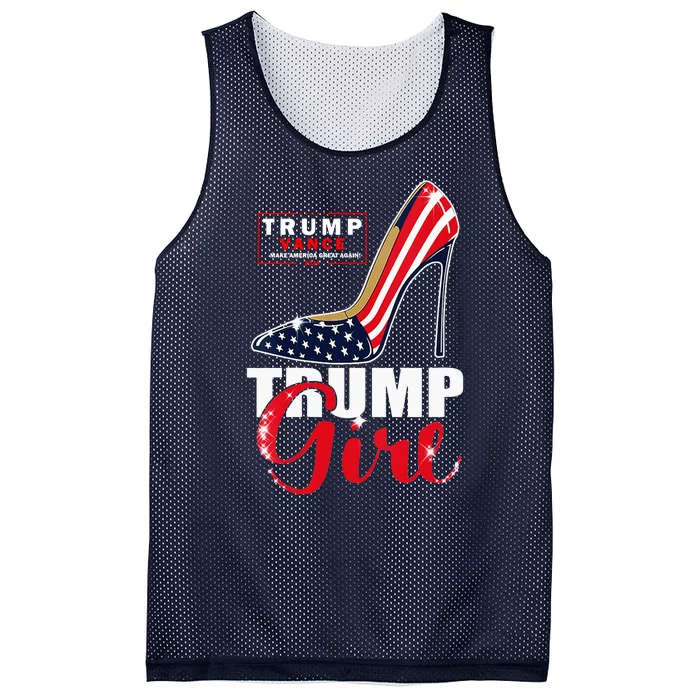 Trump Girl Donald Trump 2024 Jd Vance United States Presidential Election Mesh Reversible Basketball Jersey Tank